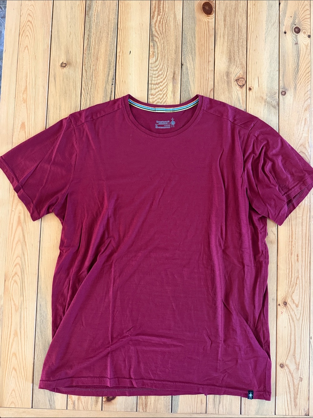 Smartwool Men's Short Sleeve Crew Tee in Burgundy